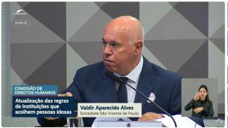 Valdir representa a SSVP em debate no Senado
